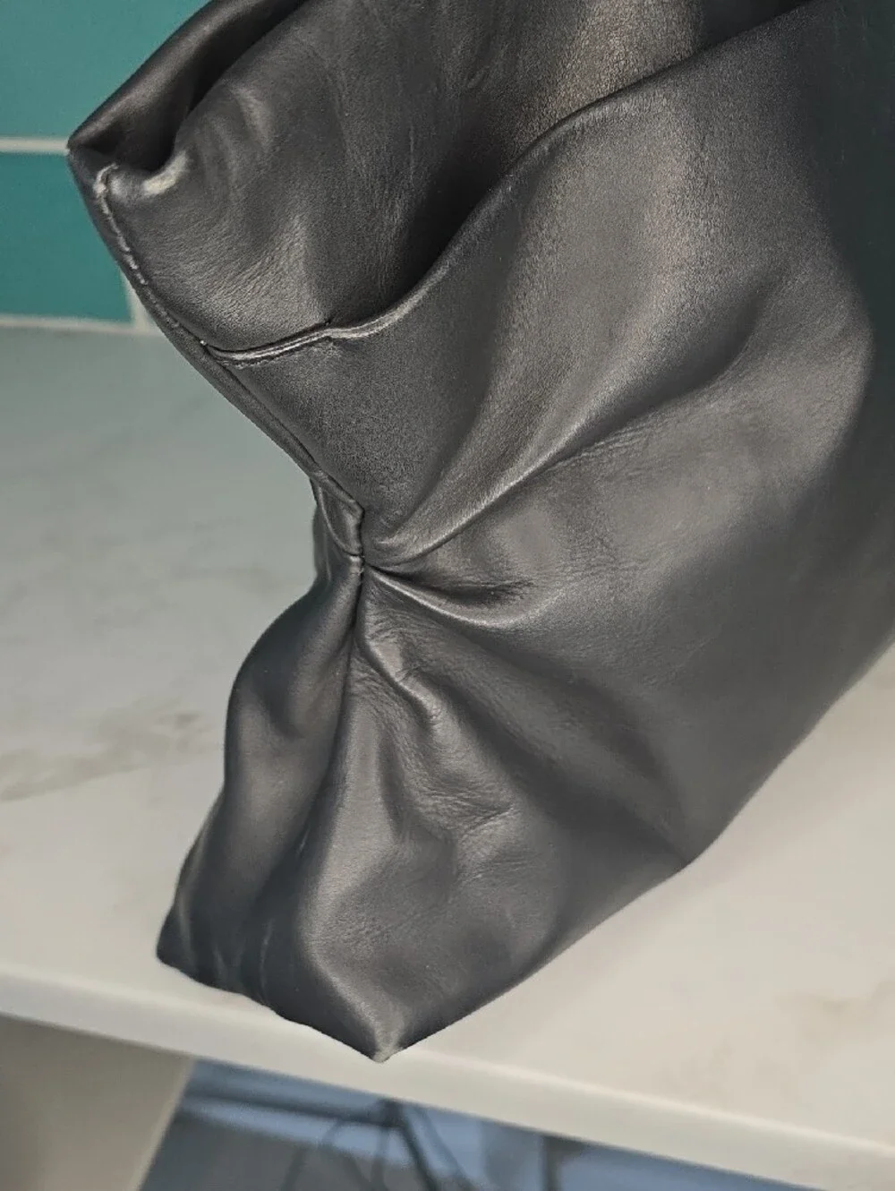 Jason Wu Lyla Ruched Black Leather Tote